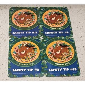 Disney Pumbaa Safety Tip Cards Walt Disney World Wildlife Collection